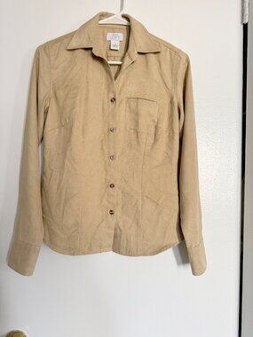LOFT Beige Button Down Shirt
